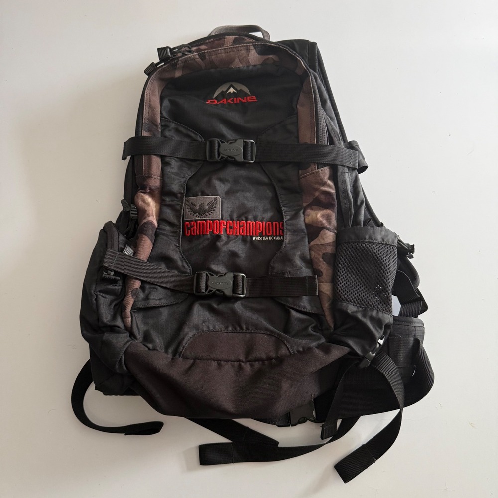 Dakine Mission Pack Backpack Black Camo Camp of Champions Whistler BC 25L